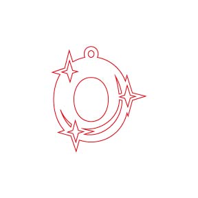 Keychain - Alpha 01 - O