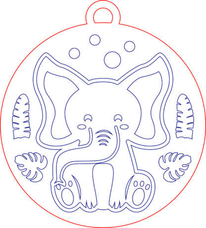 Keychain - Animal Set 01 - Elephant