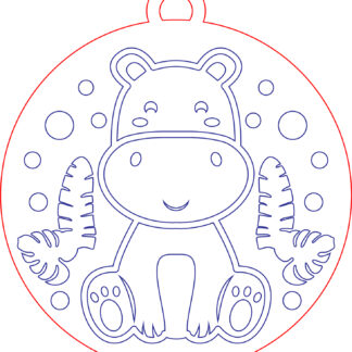 Keychain - Animal Set 01 - Hippo