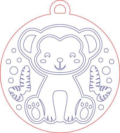 Keychain - Animal Set 01 - Monkey