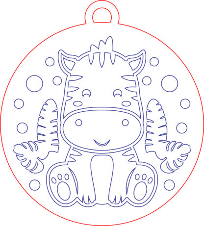 Keychain - Animal Set 01 - Zebra