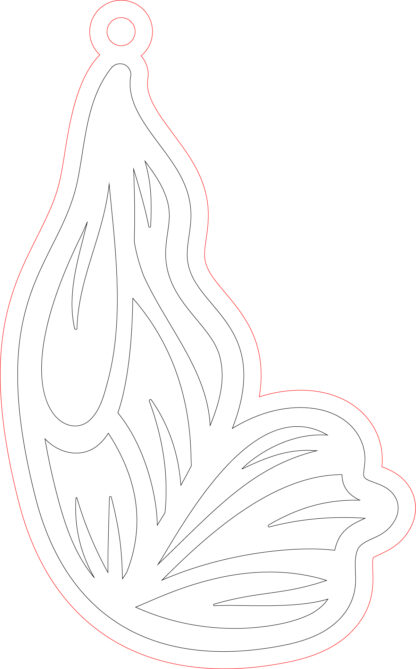 Keychain - Butterfly Wing 02