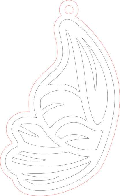 Keychain - Butterfly Wing 03