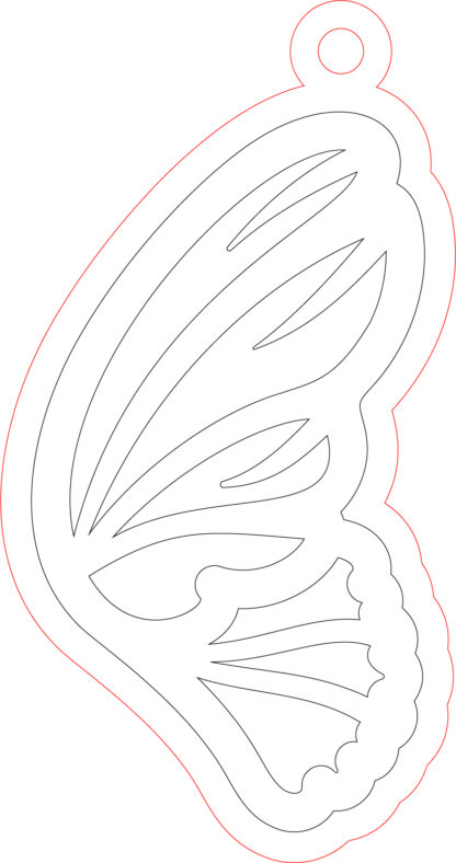 Keychain - Butterfly Wing 06
