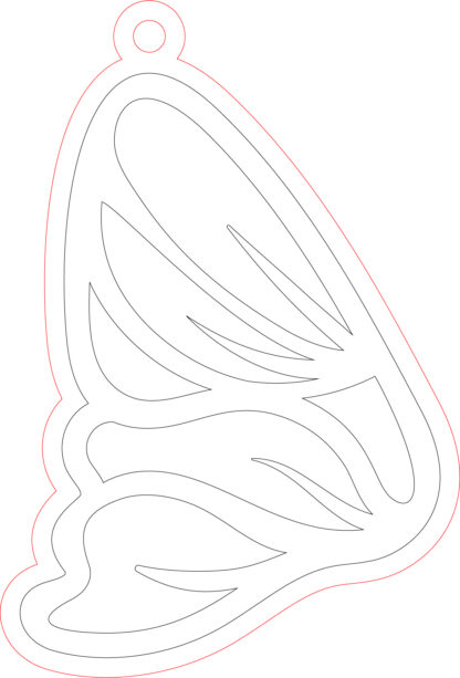 Keychain - Butterfly Wing 07