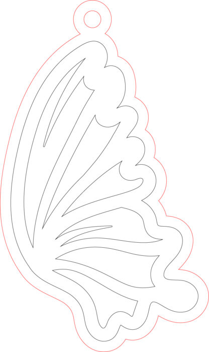 Keychain - Butterfly Wing 08