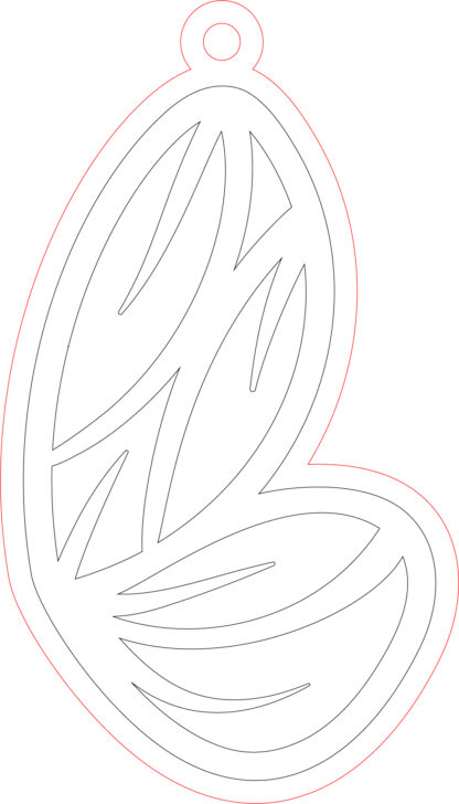 Keychain - Butterfly Wing 10