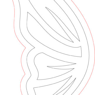 Keychain - Butterfly Wing 12