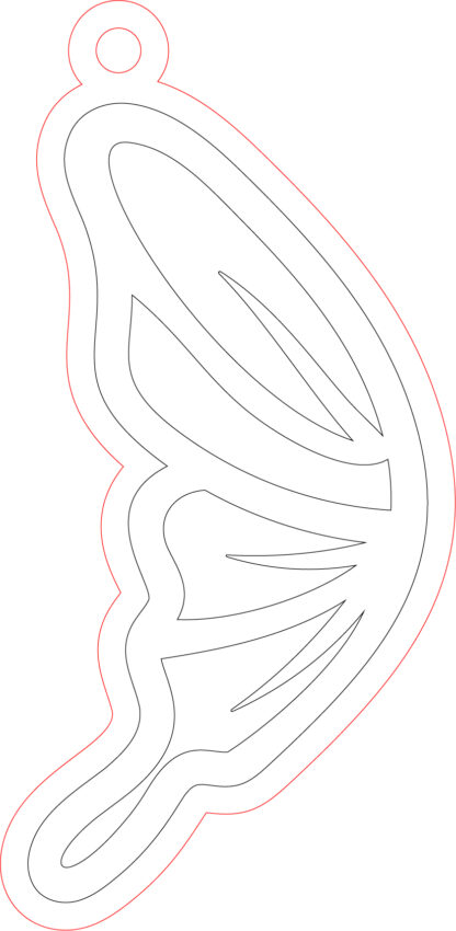 Keychain - Butterfly Wing 12