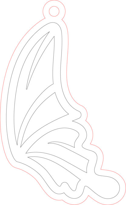 Keychain - Butterfly Wing 14