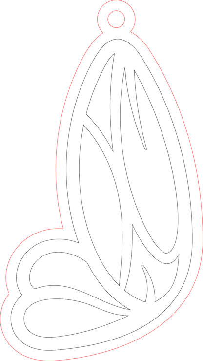 Keychain - Butterfly Wing 16